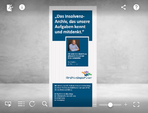 e-paper, Archivdepot vier
